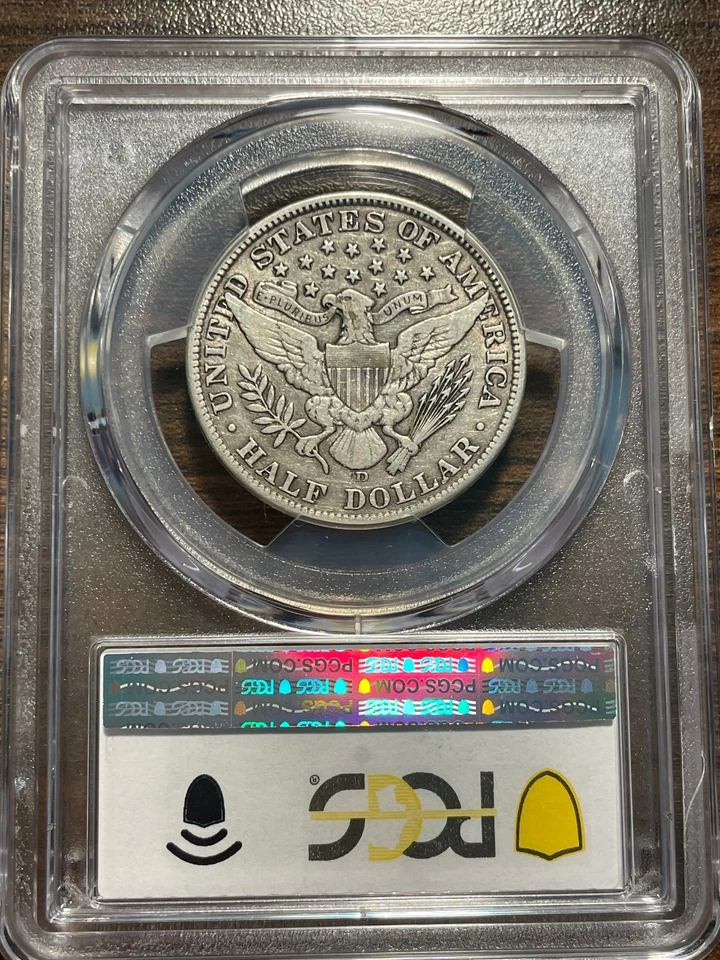 1912-D Barber Silver Half Dollar 50C PCGS VERY FINE 30 VF 30 VF30 - Image 3 of 4