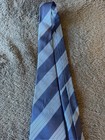 Brioni Silk Men's Tie Blue Gray Striped Jacquard Logo Pointed One Size Italy — photo 5