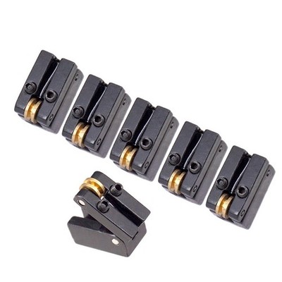 Schwarzer Fester 6-saitiger Headless-Gitarrensteg, Saitenhalter, Rollensattel