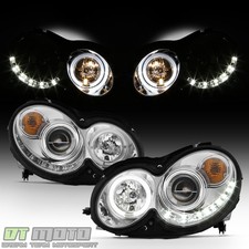 2003-2009 Mercedes Benz W209 Clk-class Led Drl Projector Headlights Leftright