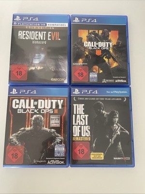 PS4 Spiele - Play Station 4 Days Gone, CoD Black Ops 3 + 4 Resident Evil 7