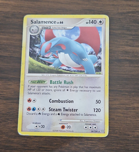 Pokemon Company Pokemon TCG Salamence 24/100 Stormfront Rare Regular 140 HP