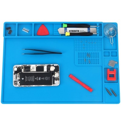 STREBITO Soldering Mat Electronics Repair Mat, Silicone 13.78 x 9.84 inches 