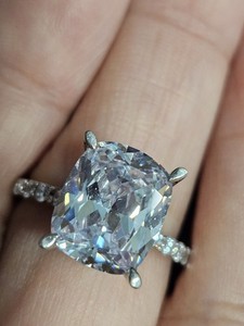 Cushion Cut Moissanite With Rounded Corners Ring Sz 9 4.5g 1.5 ct