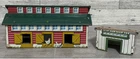 Lot of 2 MARX Farm buildings=Chicken Coop Hen House Building & Shed Tin Litho