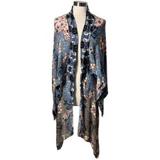 Free People Little Wing Paisley Floral Print Kimono Cardigan Womens One Size