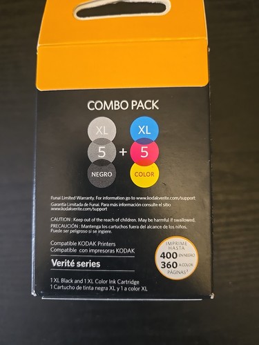 Kodak XL Combo Ink Cartridge for Verite Printers Black Inkjet Printer Ink - Picture 2 of 4