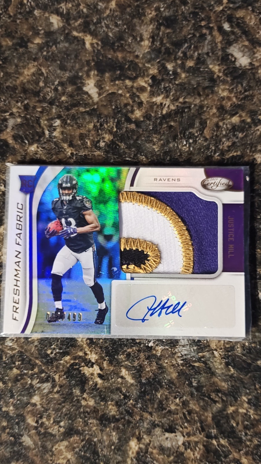 Justice Hill Panini Certified #218 Signature