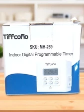 Tiffcofio Indoor Digital Light Timer, 7 Day Programmable Plug in Outlet MH-269