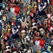 Horror Movie Villains 26 - 18"x46" Hydrographic Film Hydro Dipping
