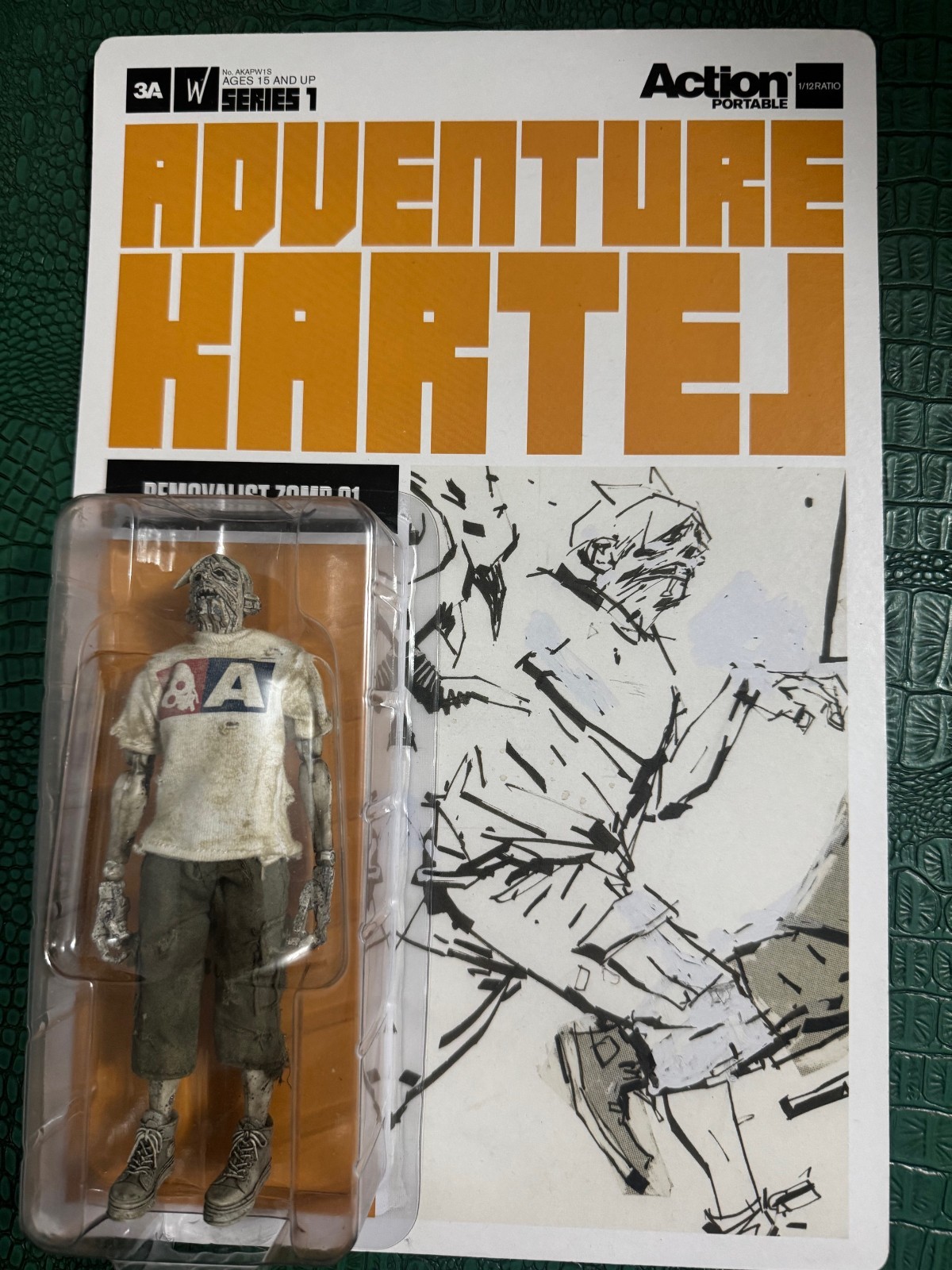 Original ThreeA Adventure Kartel Demolition Zombie Series 1 1/12 Figure Carded