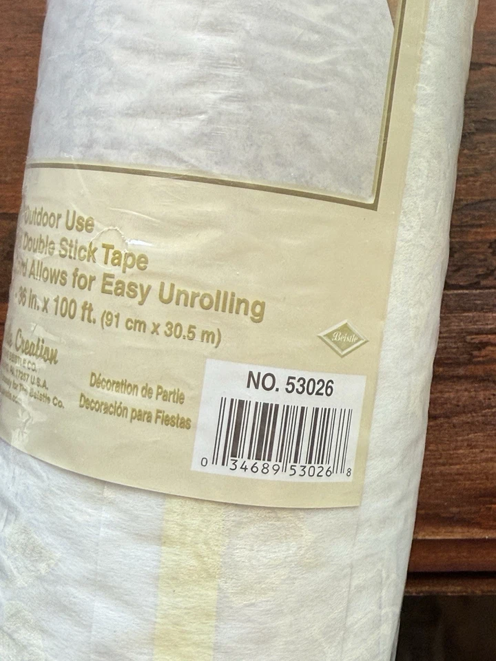 Pasillo de boda corredor Beistle 53026 Elite blanco/rosas interior/exterior 36” X 100’ Foto 4 de 4