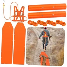 2 Pcs Deer Drag Sled and Deer Drag Harness Hunting Sled with Ropes Hauling Ice 