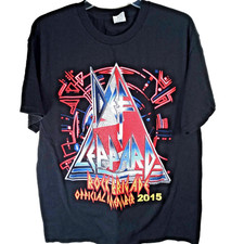 Def Leppard Rock Brigade T-Shirt 2015 Official Member Size Large Black Alstyle