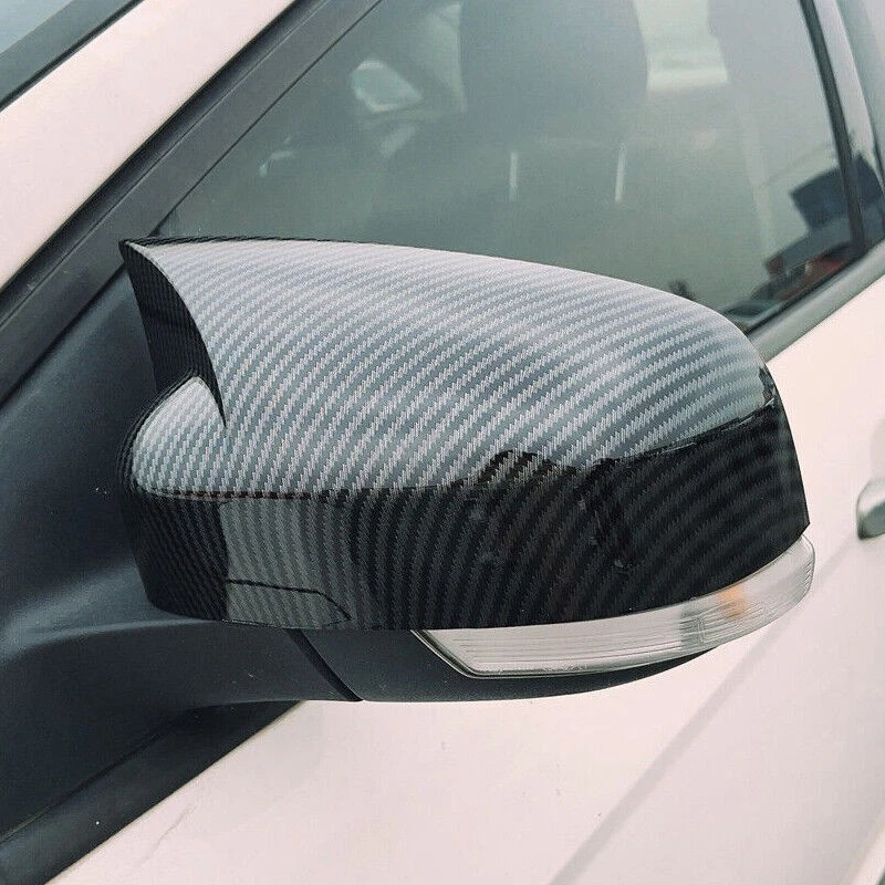 Tapa de cubierta de espejo retrovisor lateral de fibra de carbono para Ford Focus MK3 2012-2018 Foto 3 de 4