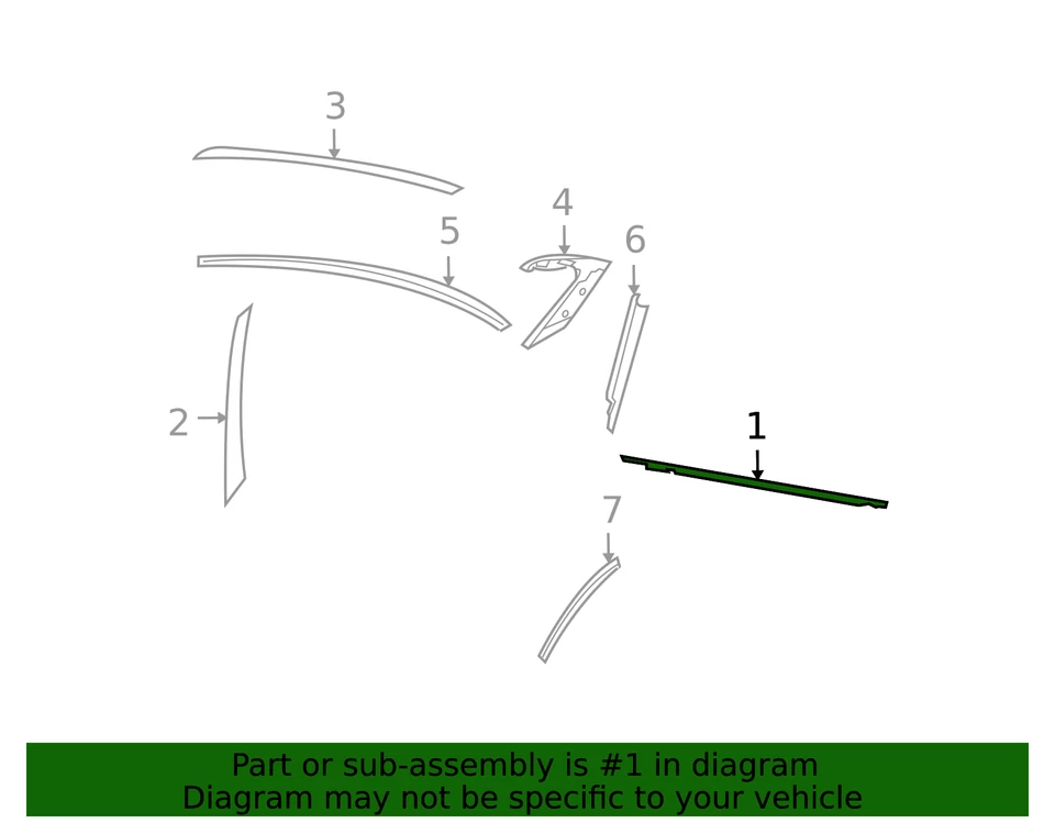 Nissan Máxima 2009-2014 genuino - cinturón tira meteorológica 82820-9N00A Foto 2 de 2