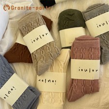 5 Pairs Women Wool Crew Warm Heavy Thick Design Knit Boots Fuzzy Soft Socks 5-9