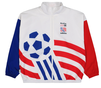 【新品】 adidas ジャケット　おしゃれ adidas Originals Classic USA World Cup 94 Logo Retro Woven Track