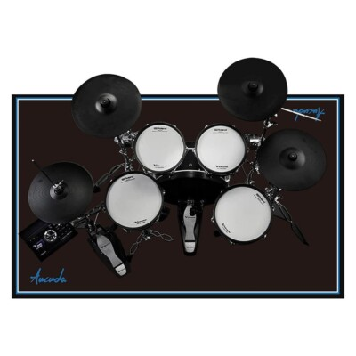 #ad #ad Black Drum Rug 4X6 FT Electrical Drum Carpet Non Slip Soundproof Drum Pad Mat $42.88