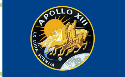 NASA Space Program Apollo XIII 13 Ex Luna Scientia 3x5 ft Single-Sided Flag