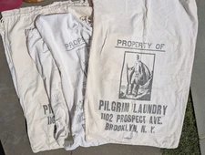 Lot of 5 Vintage NYC Pilgrim Large Laundry Bags