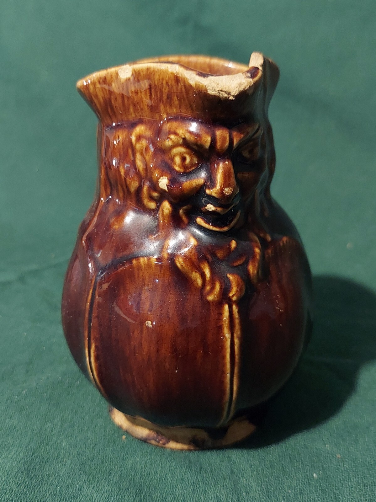 Antique 19th century Rare Bennington Rockingham Yellow ware Toby ...