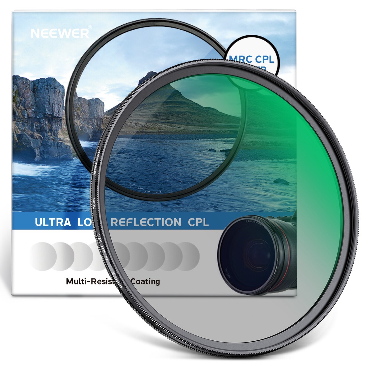 NEEWER 52mm Polarizer Filter， CPL Filter with 30 Layers Nano