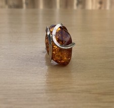 women's BALTIC AMBER Ring in 925 STERLING SILVER - size 5 - 