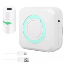 Inkless Mini Pocket Thermal Printer Wireless Photo Maker Machine or Label Paper
