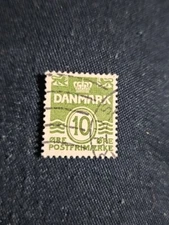 1922 Danmark Postage Stamp Scott # Q1 Parcel Post 10 Ore Green Used