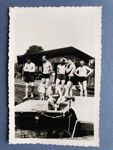 Foto 5x junge Männer halb nackt Sport Erholung Wehrmacht - Picture 10 of 11