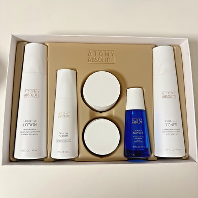 Atomy Absolute CellActive Skincare Set Toner Ampoule Serum Lotion Cream 6pc