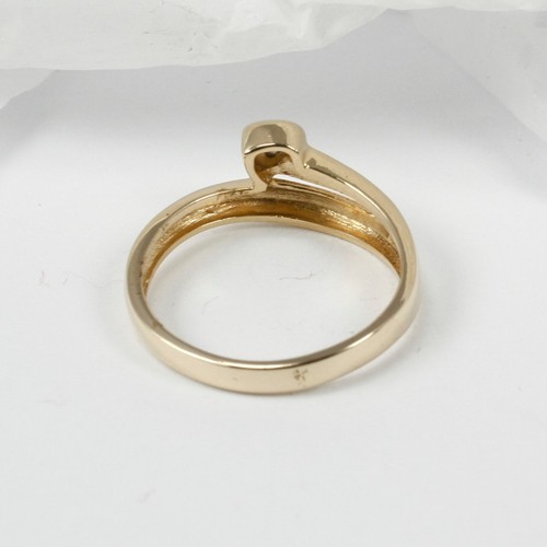 Anillo En 585 Oro Con Zafiro" Herz " Y Diamante 0,01ct - Imagen 2 de 2