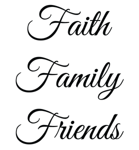 Faith Family Friends Indoor Vinyl Decal Custom Black Vinyl Decal Ebay
