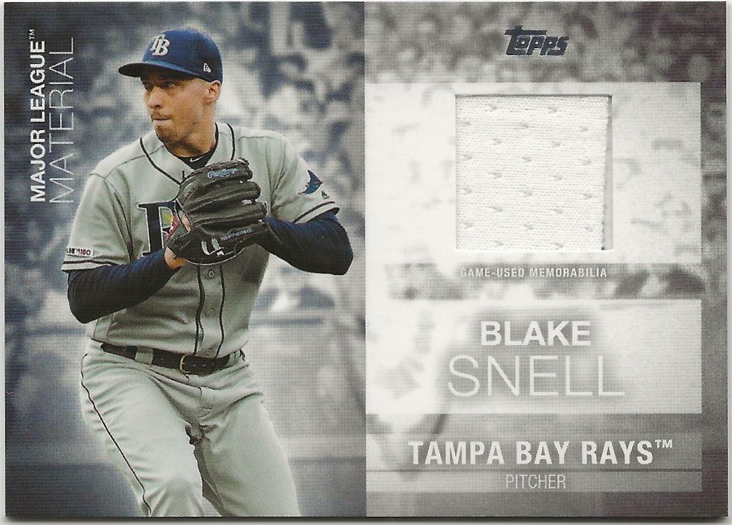 2020 Topps Series 1 BLAKE SNELL Major League Material Relic Rays Jersey White