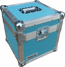 Flight Case Swan 12" Single LP 100 Vinyl Record Box Turquoise Rigid PVC 