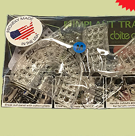 Plastic Implant Tray Small Upper (1) and Lower Impression (1) Tray Pack 2/pk