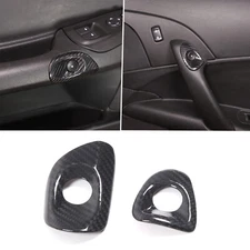 Real Carbon Fiber Inner Door Open Switch Button Frame For Corvette C6 2005-2013