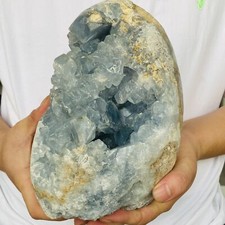 Top Natural blue crystal cave quartz crystal cave mineral specimens 6500g