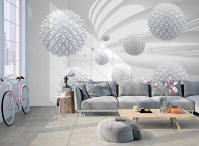 3D White Space ZHUA19398 Wallpaper Wall Murals Removable Self-adhesive Ann
