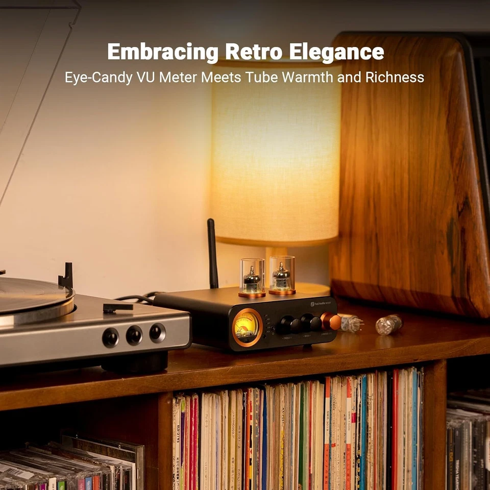 Fosi Audio MC331 Röhrenvollverstärker mit DAC VU-Meter-Vorverstärker & Bluetooth - Bild 4 von 4