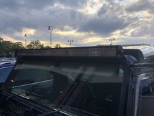 Black Led Light Bar Brackets Mounts 52” To Fit Gutter Land Rover Defender