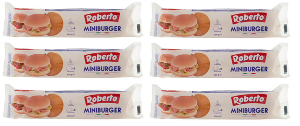 6X Roberto Miniburger Brot,Packung Mit 200G, Jede Packung EnthäLt 8 Miniburger-image