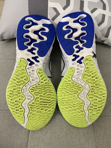Nike Mens Renew Run CW5844-100 White Blue Running Shoes Lace Up Size 11 - Picture 6 of 7