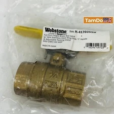 Webstone 3/4 "600 PSI WOG, 150 SWP, T-Handle Ball valve H-41703SSW