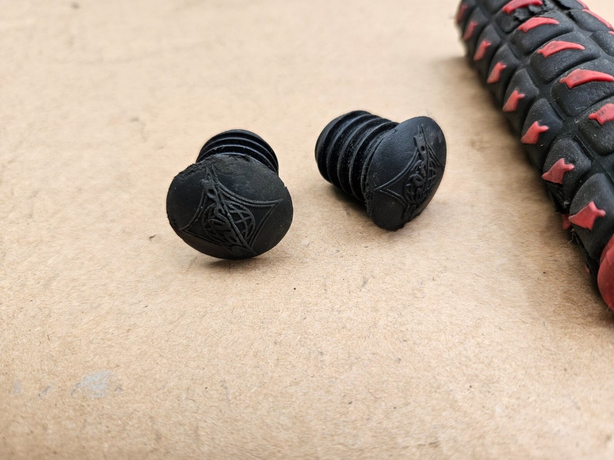 Poignées De Vélo Salsa Pepperjacks NOS - Noir Et Rose, Look Rétro Vintage Pour VTT
