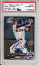 2017 Bowman Chrome Draft Royce Lewis SIGNED Rookie Card Autograph PSA DNA COA
