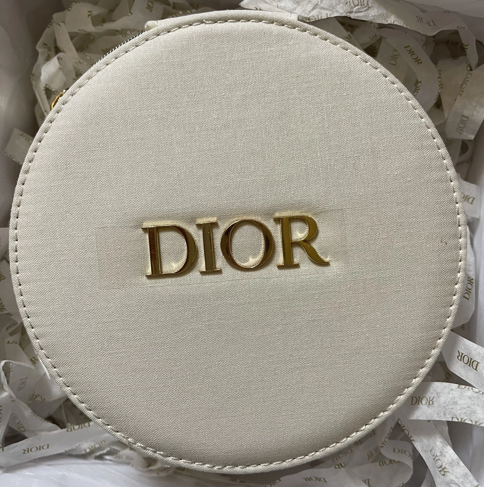 Étui de voyage maquillage cosmétique Dior Beauty blanc vanité