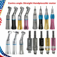 NSK Style Dental Slow Speed Handpiece Straight Contra Angle Air Motor 2H/4H hix