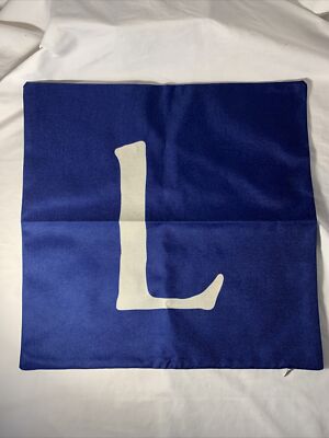 Letters L & H pillow case (One Pillow Case Only) 17'' x 17''
